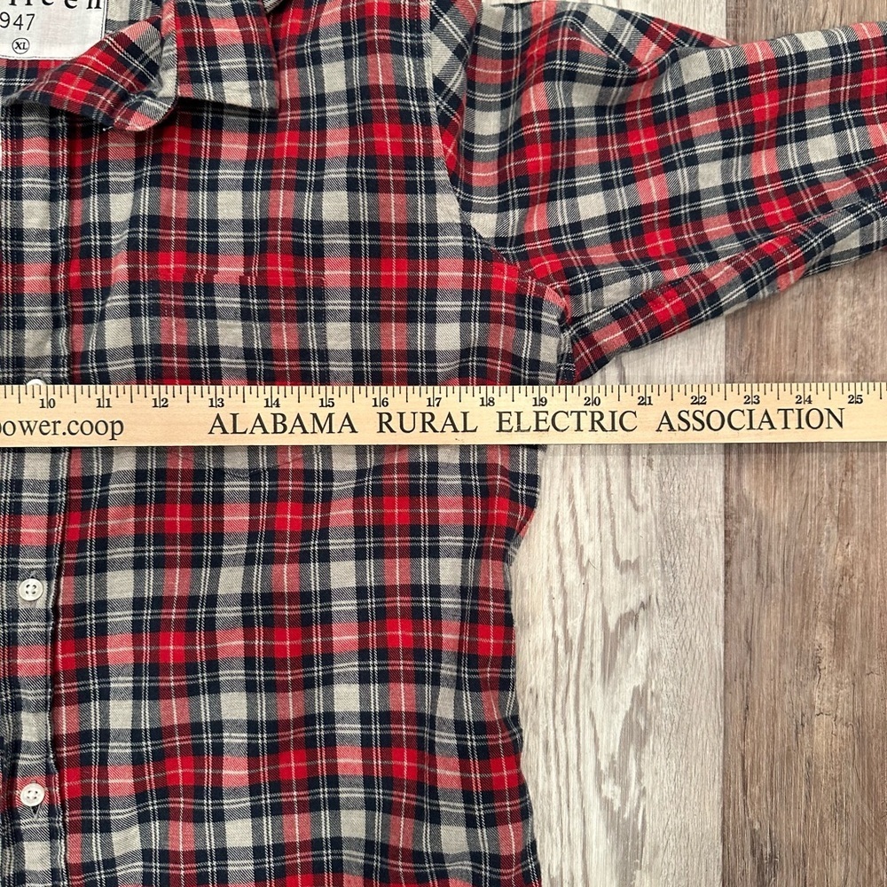 Frank & Eileen Barry Flannel Button Down Red Black Cozy Soft Casual Sz XL - Picture 4 of 12